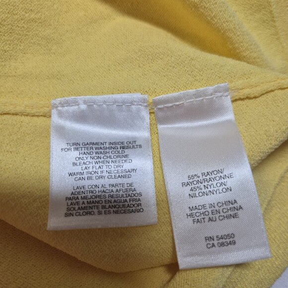 Jones New York Collection Women's Cardigan Top Blouse Size S Yellow (40) - Picture 7 of 10
